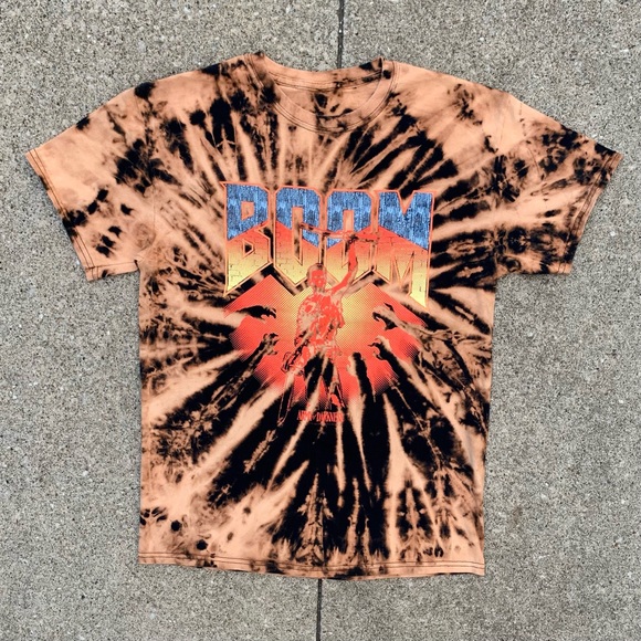 Liquid Blue Other - Vintage 90s Army of Darkness Horror Movie Custom Tie Dye Shirt